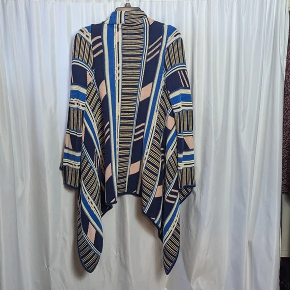 Jessica Simpson Geometric Patterned Open Front Juliane Cardigan - Picture 3 of 7